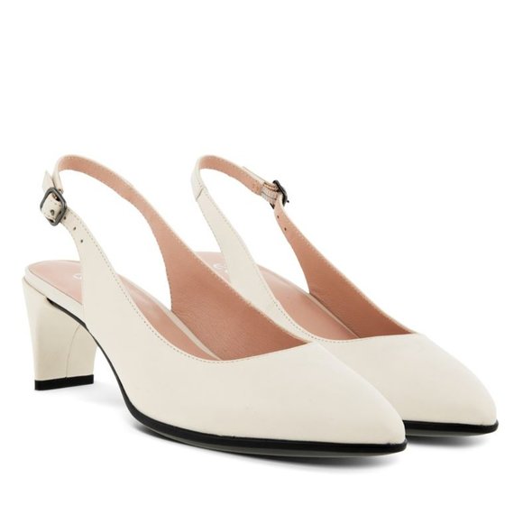 Ecco Women's Cream Slingback Flats - Picture 5 of 8